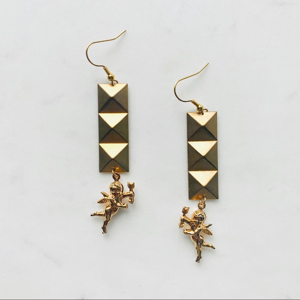 Gold Angel Earrings